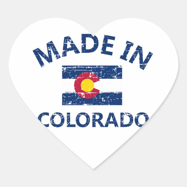 Sticker Cœur Fabriqué dans le Colorado (Devant)