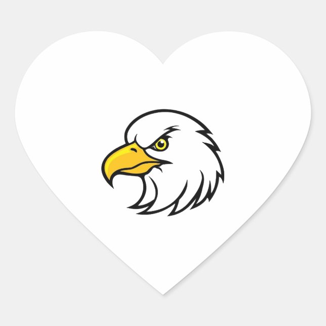 Sticker Cœur Face d'aigle (Devant)