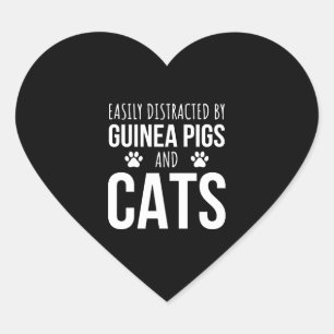 Sticker Cœur Facilement Distrait Par Les Chiens Et Chats De Gui