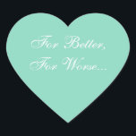 Sticker Cœur Faire-part de mariage Pearl Aqua<br><div class="desc">Colour Coordination Pearl Aqua Designer Mariage Pearl Aqua et White Envelope Stickers Stickers - Les acheteurs Mariages essaient parfois de comprendre : quels stickers de mariage sont populaires pour les invitations? Ces couleurs coordonnées et exceptionnelles mariage personnalisé Pearl Aqua et White Envelope Seals sont considérés comme une grande correspondance pour...</div>