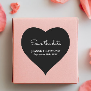 Sticker Cœur Faire-part de mariage romantique et élégant "Sauve