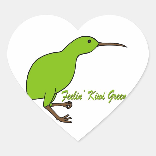 Sticker Cœur Feelin' Kiwi Green (Devant)