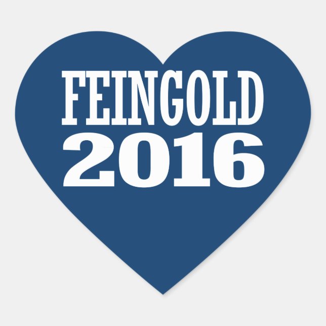 Sticker Cœur Feingold - Russ Feingold 2016 (Devant)