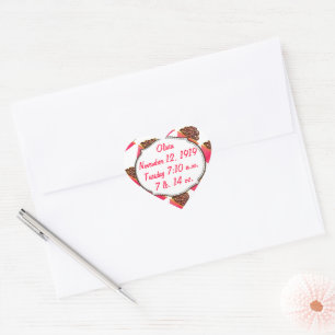 Sticker Cœur Féminine Décoration pour Gâteau pour les Stats de