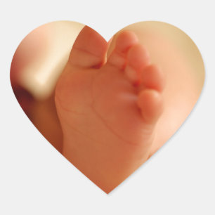 Sticker Cœur Fermez-vous vers le haut de la photo des pieds de