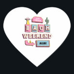 Sticker Cœur fête de jeune fille à Las Vegas dans le désert<br><div class="desc">Enterrement de vie de jeune fille à Las Vegas Autocollant Desert Heart : Ajoutez une touche de charme du désert à votre enterrement de vie de jeune fille avec notre autocollant en forme de cœur. Représentant un paysage désertique panoramique avec la skyline emblématique de Las Vegas en arrière-plan, cet autocollant...</div>