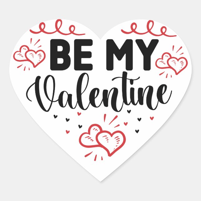 Sticker Cœur Fête de la Saint-Valentin (Devant)