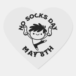 Sticker Cœur Fête de No Socks Day