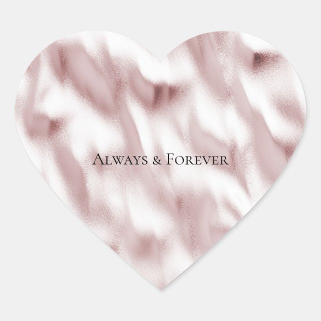 Sticker Cœur Fête des mariées de Mariage en verre rose (Devant)