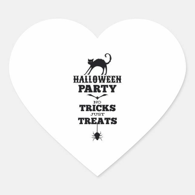 Sticker Cœur Fête d'Halloween (Devant)