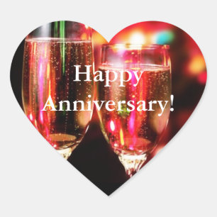 Sticker Cœur Fête Joyeux Anniversaire !