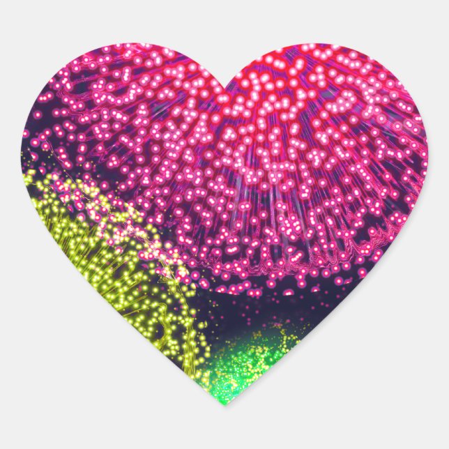 Sticker Cœur Feu d'artifice, bébé ! - (Devant)