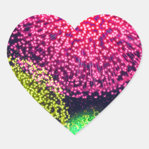 Sticker Cœur Feu d'artifice, bébé ! -