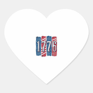 Sticker Cœur Feu d'artifice patriotique vintage vector design 1
