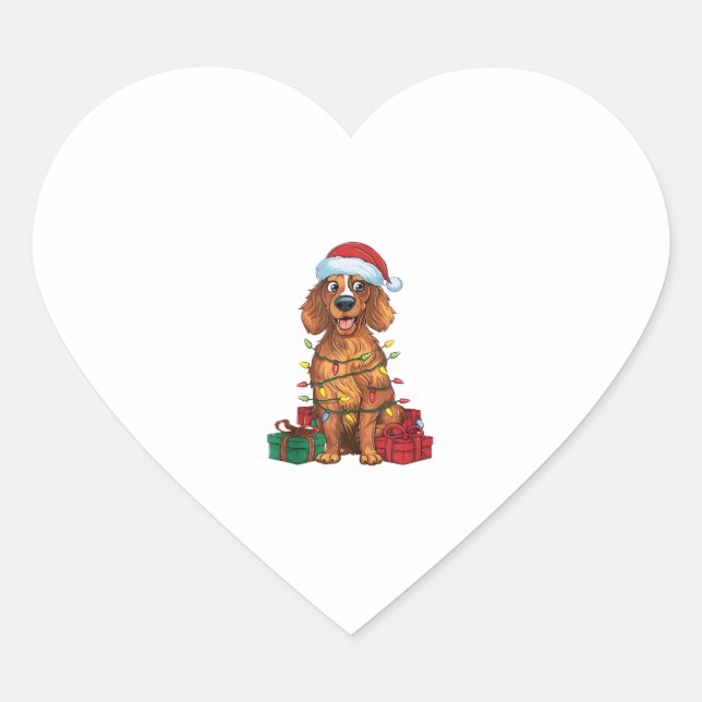 Sticker Cœur Feu de Noël Feu de Noël Feu de Noël (Devant)