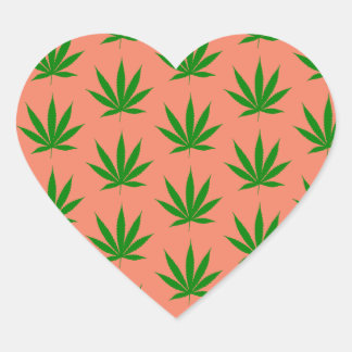 Sticker Coeur Feuille Pot