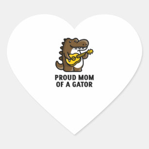Sticker Cœur Fier maman d'un alligator