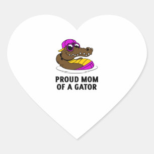 Sticker Cœur Fier maman d'un crocodile de rameur