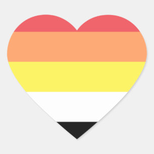 Sticker Cœur Fierté Akoisexuelle Akoiromantique