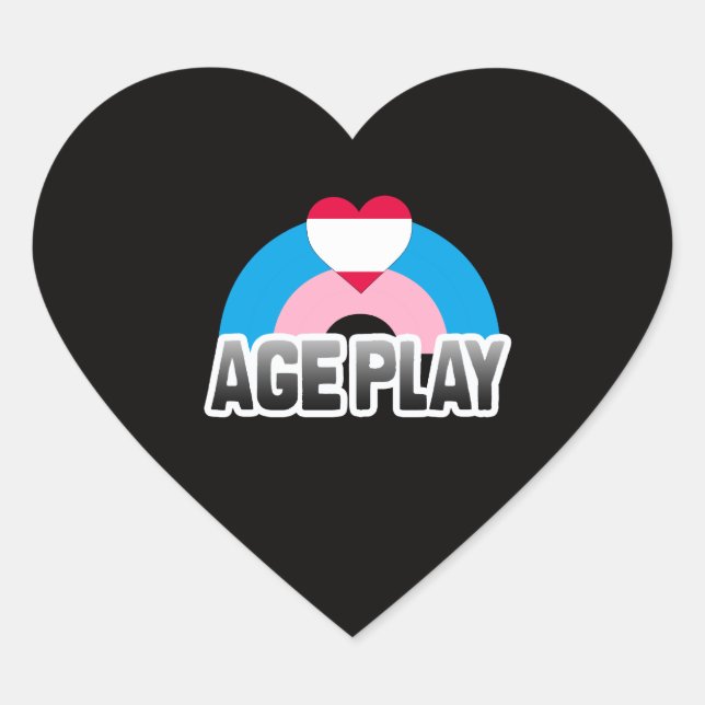 Sticker Cœur Fierté de jeu d'âge (Devant)