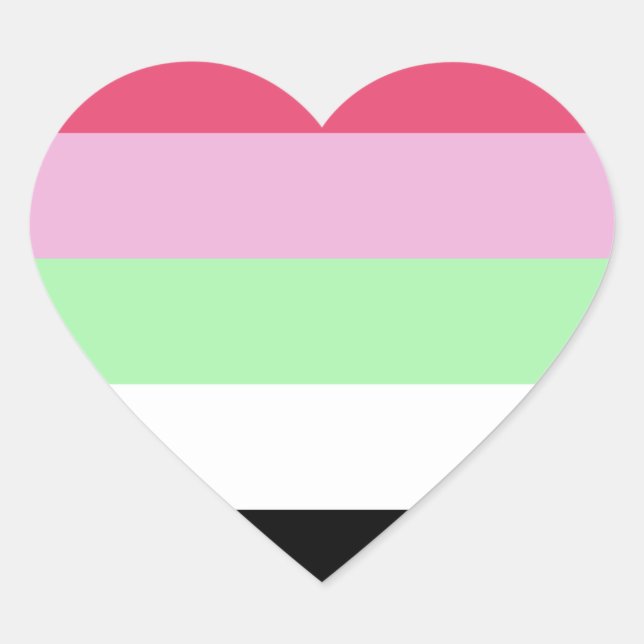 Sticker Cœur Fierté de récipromantique (Devant)