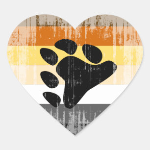 Sticker Cœur Fierté d'ours vintage