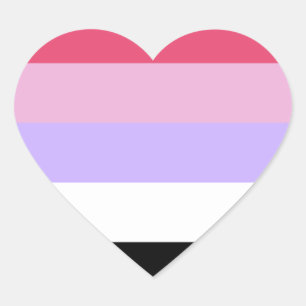 Sticker Cœur Fierté réciprosexuelle