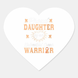 Sticker Cœur Fille fière Fille endométrie Cancer utérin