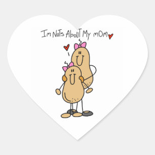 Sticker Cœur Fille - Folle de ma mère T-shirts et Cadeaux