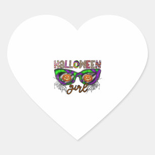 Sticker Cœur Fille Halloween