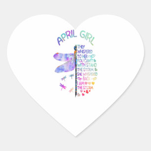 Sticker Cœur Filles Dragonfly April Girl Whischoi à elle