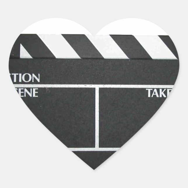 Sticker Cœur Film de film Clapboard (Devant)