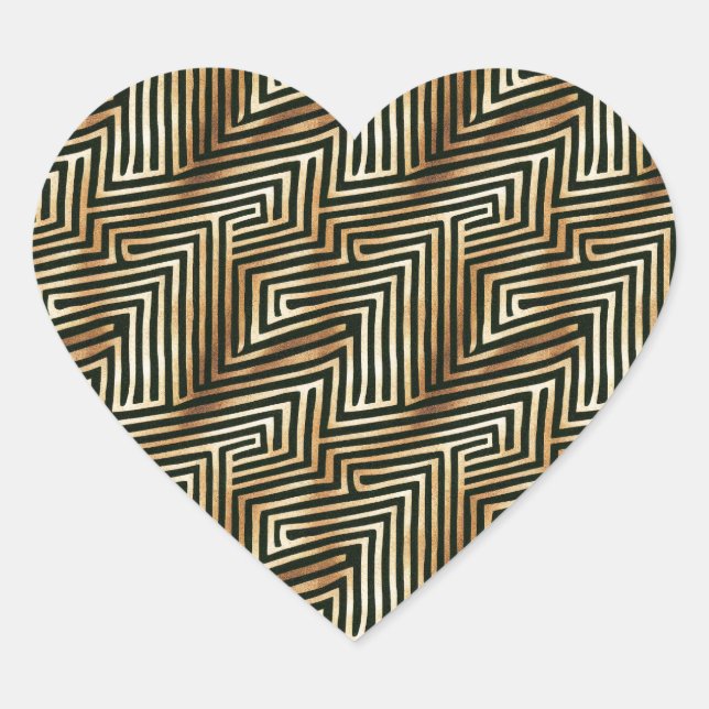 Sticker Cœur Flèches de crème Brown (Devant)