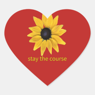 Sticker Cœur Fleurs de soleil jardin Un délice ensoleillé