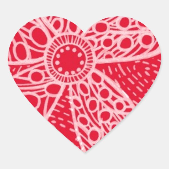 Sticker Cœur Fleurs et Coeurs (Devant)