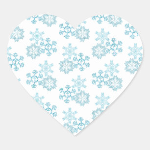 Sticker Cœur Flocon de neige