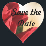 Sticker Cœur Flora Hint Enregistrer la date Coeur<br><div class="desc">Une belle manière de flore pour aider à rappeler à votre invité de sauver la date de votre prochain mariage. Des invitations assorties,  des frais d'affranchissement,  et plus encore,  sont également disponibles.</div>
