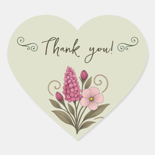 Sticker Cœur Floral Notes & Daily Planning-florist (Devant)