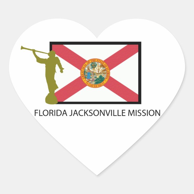 STICKER CŒUR FLORIDA JACKSONVILLE MISSION LDS CTR (Devant)