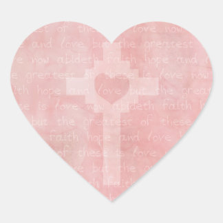 Sticker Cœur Foi Espoir et amour Bible chrétienne Verse