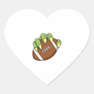 Sticker Cœur Football Halloween design pour un fan de football