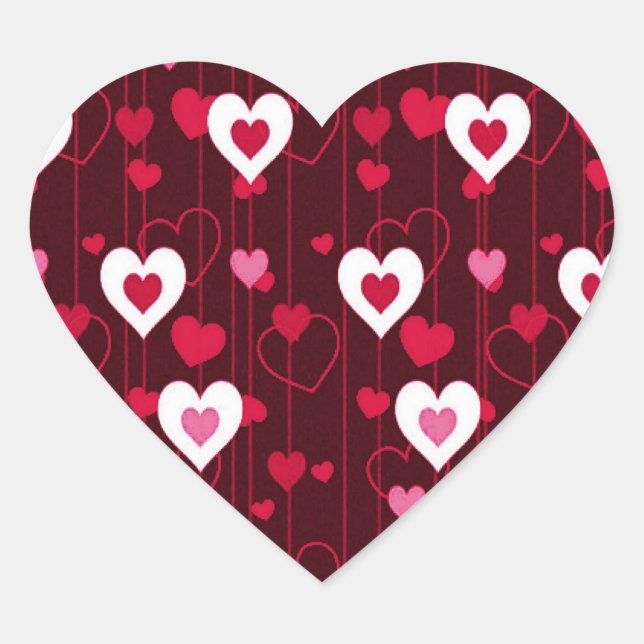 Sticker Cœur Forever Love Red Hearts (Devant)