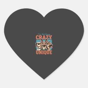 Sticker Cœur Fou amoureux de chien unique
