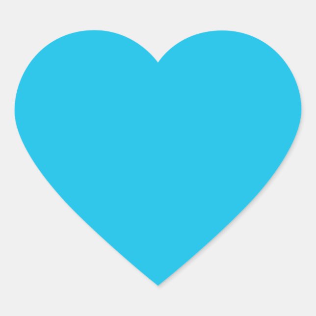 Sticker Cœur Framboise bleue (couleur solide) (Devant)