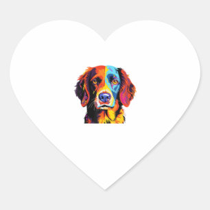 Sticker Cœur Français Bretagne Espagnol Maman Papa Papa Chien V