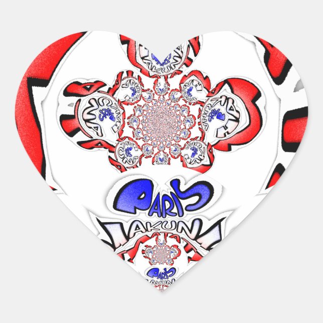 Sticker Cœur French Twist Hakuna Matata : Unique Mélange Cultur (Devant)