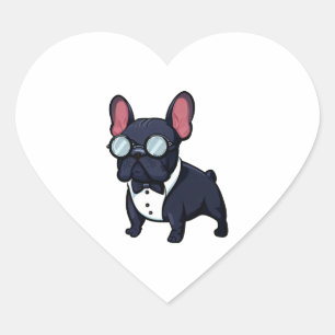 Sticker Cœur Frenchie The Gentlemen