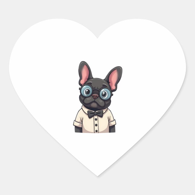 Sticker Cœur Frenchie The Gentlemen Copy (3) (Devant)