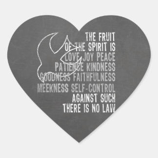 Sticker Cœur Fruit de la Spirit Chalkboard