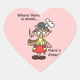 Sticker Cœur Fumée et T-shirts et cadeaux de dîner